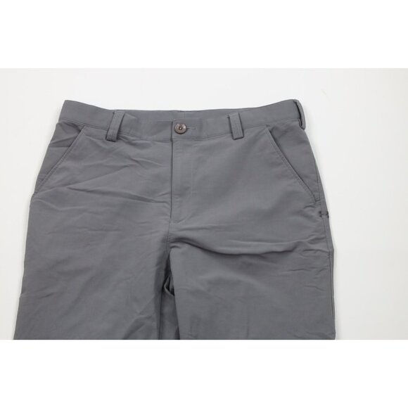Under Armour Mens Size 34x30 Spell Out Stretch Wide Leg Golf Chino Pants Gray - Picture 2 of 12